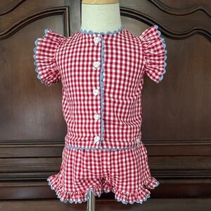 LOVE + GROW All American Gingham Set Size 18M